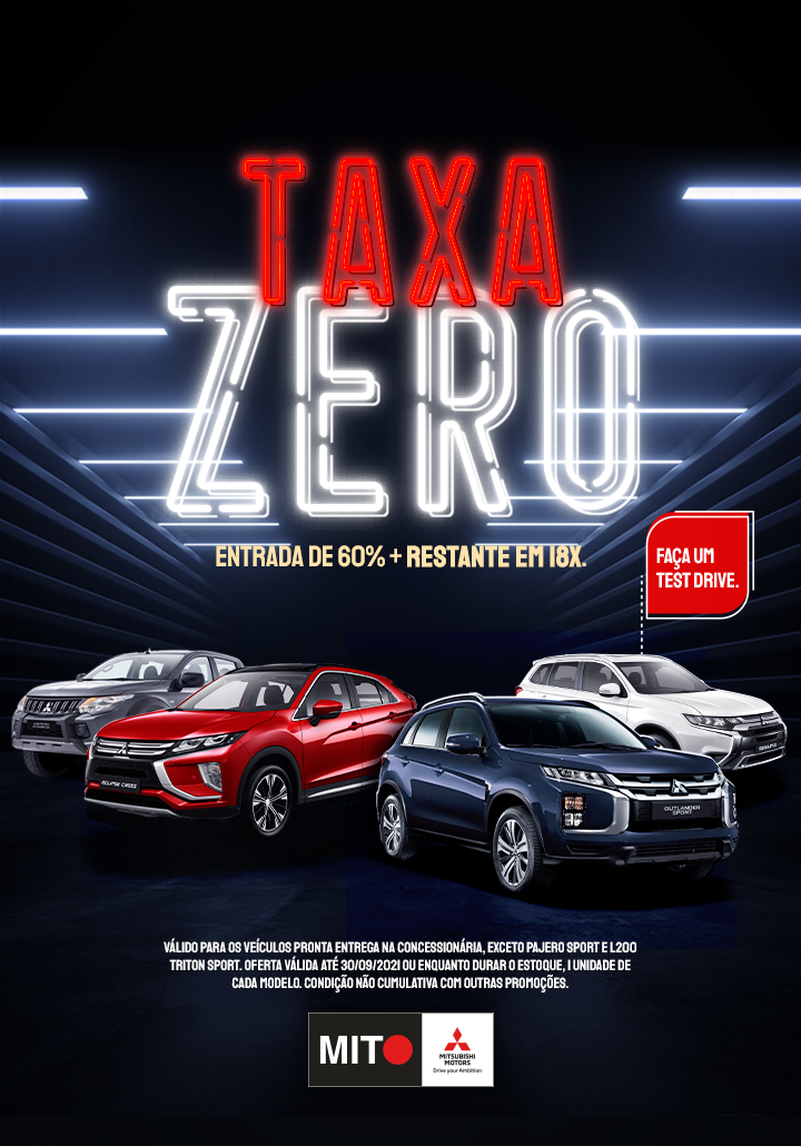 Taxa Zero aproveite! Concessionária de Carros Mitsubishi em